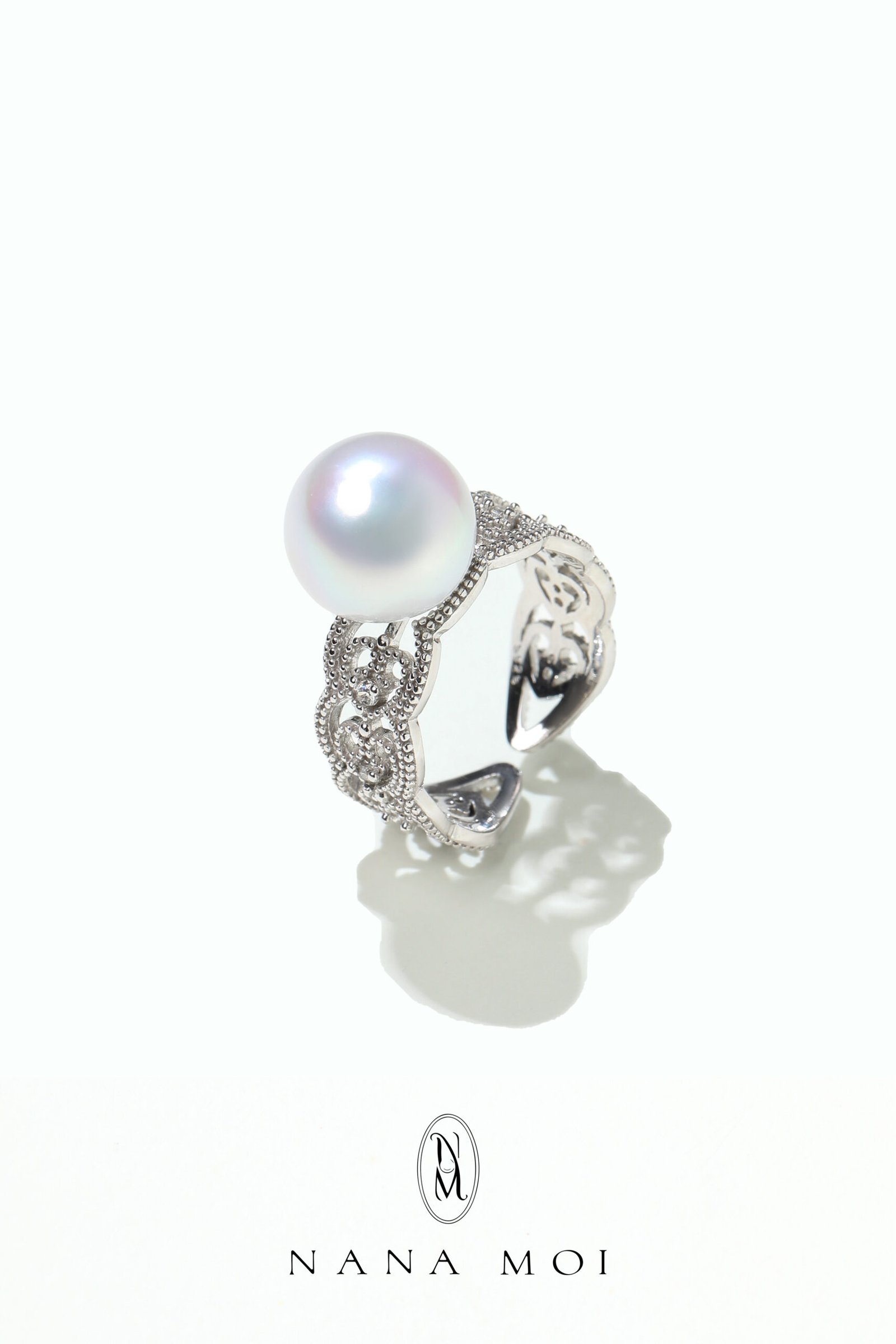 11 S925 Silver Freshwater Retro Warm Light Ring - Image 1