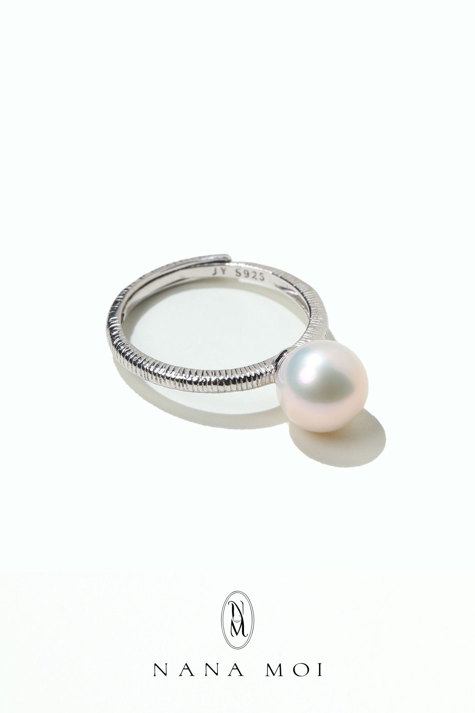AK2A8491-8拷贝 White Silver Ring - Image 1